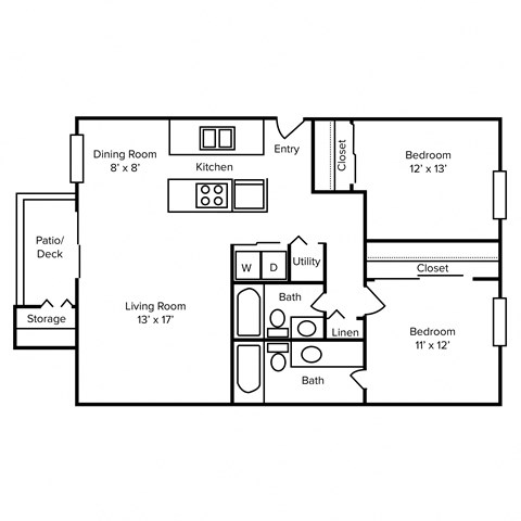 a floor plan of a house with a bedroom and a living room